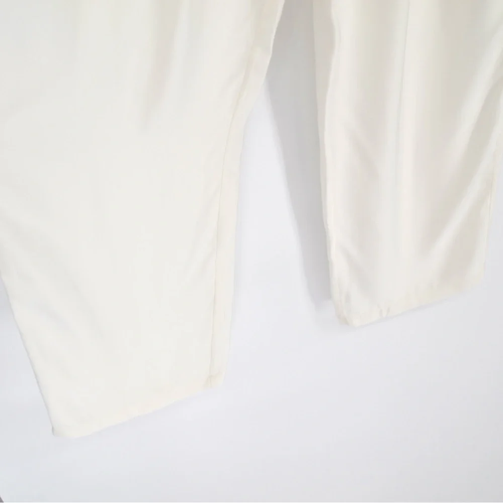 NEW L'ACADEMIE Abi Drawstring Pants Relaxed Straight in White Women's S - Picture 6 of 10